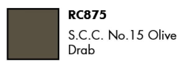 AK-Interactive: Real Colors Lacquer Military - S.C.C. No.15 Olive Drab (17mL)