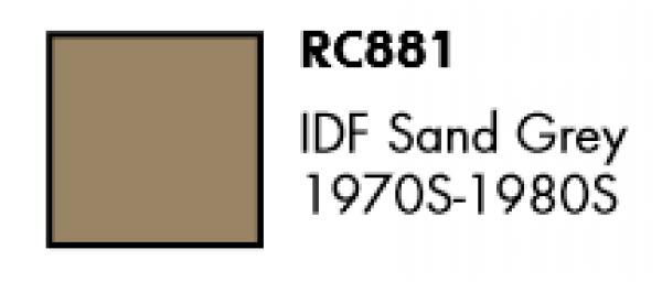 AK-Interactive: Real Colors Lacquer Military - IDF Sand Grey 1970S-1980S (17mL)