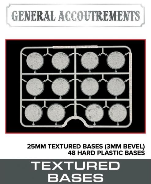 25mm Textured Bases (3mm Bevel)