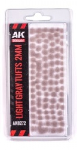 AK-Interactive: Fantasy Tufts - Light Grey (2mm)