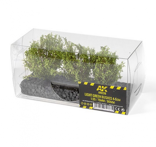 AK-Interactive: Light Green Bushes 4-5cm 1:35 / 75mm / 90mm
