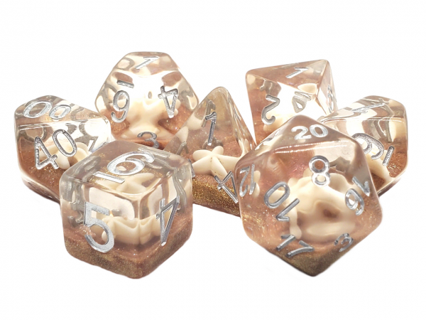 Old School RPG Dice Set: Animal Kingdom - Brown Starfish (7)