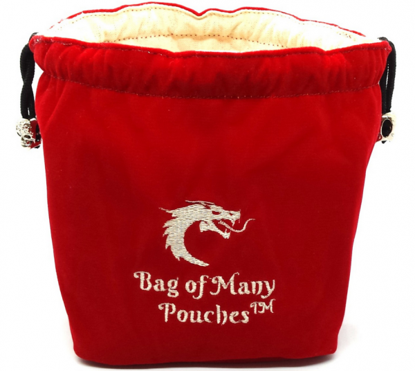 Old School Dice: Bag of Many Pouches RPG D&D Dice Bag - Red