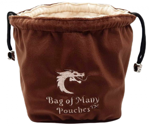 Old School Dice: Bag of Many Pouches RPG D&D Dice Bag - Brown