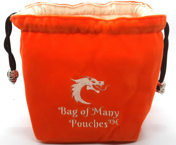Old School Dice: Bag of Many Pouches RPG D&D Dice Bag - Orange