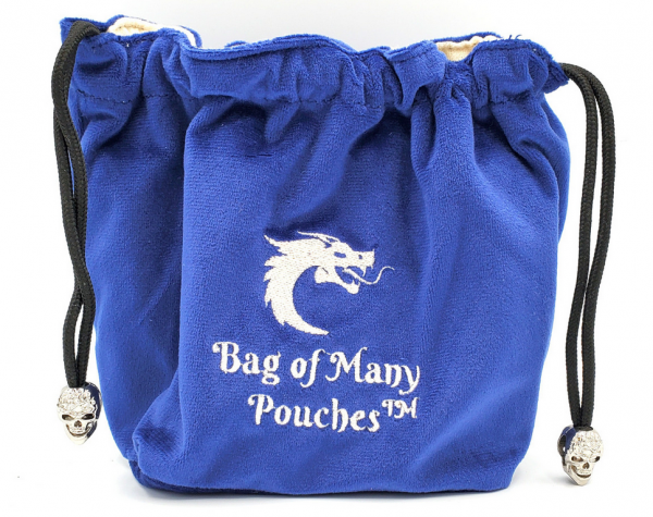 Old School Dice: Bag of Many Pouches RPG D&D Dice Bag - Royal Blue