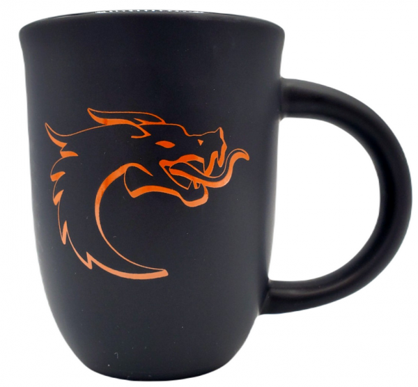 Old School Dice: Coffee Mug - Black w/ Orange Logo