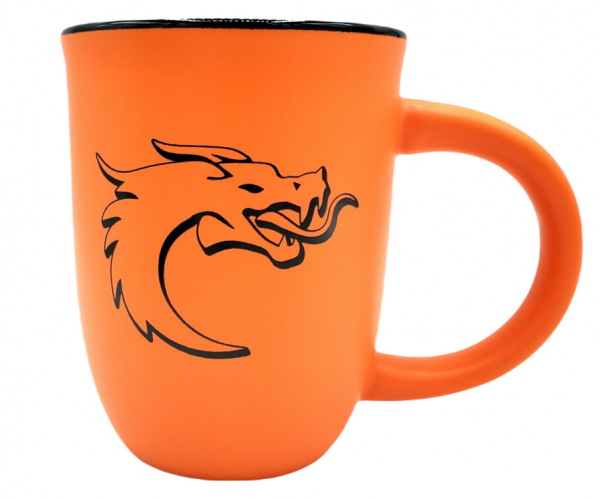 Old School Dice: Coffee Mug - Orange w/ Black Logo