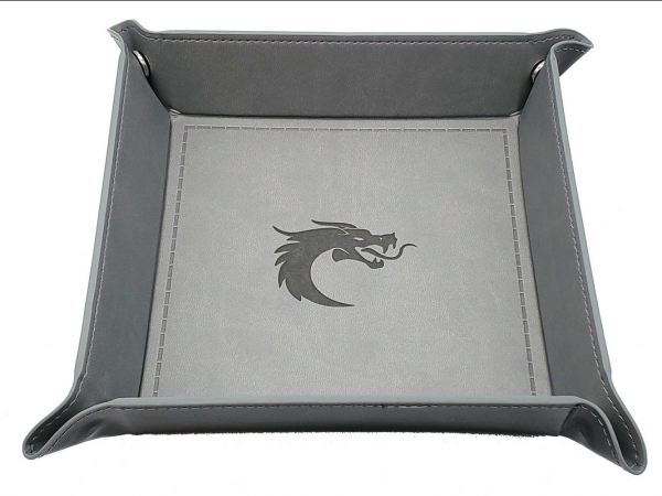 Old School Dice: RPG Dice Rolling Tray - Grey