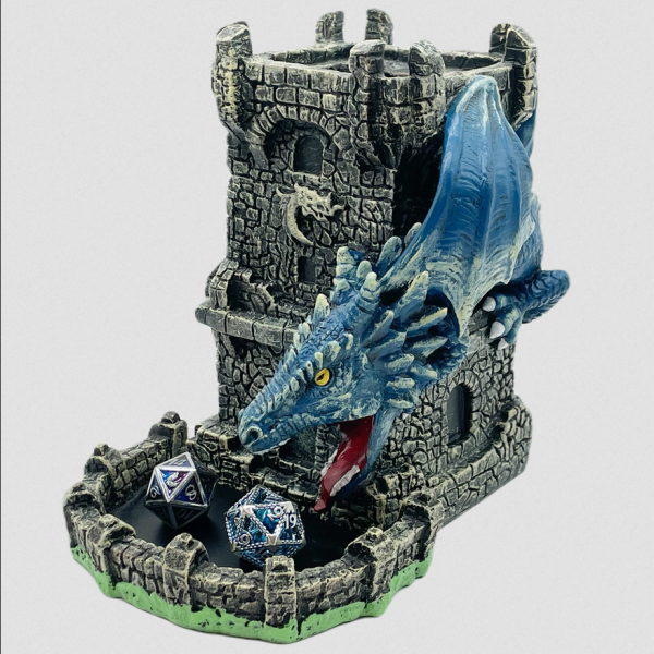 Old School Dice: Dice Tower - Dragon's Fury Blue