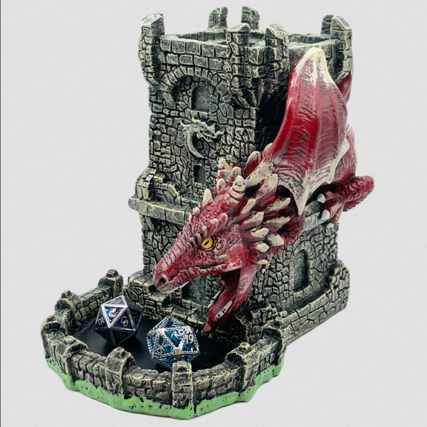 Old School Dice: Dice Tower - Dragon's Fury Red