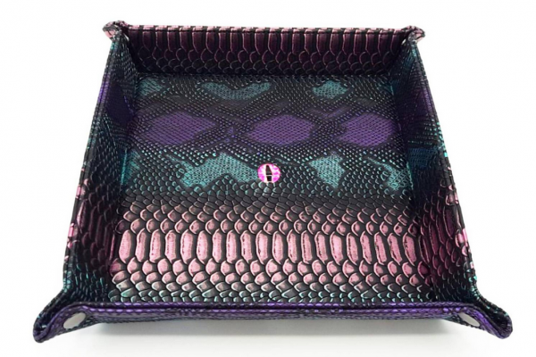 Old School Dice: Dragon Eye Rolling Tray - Spectral Purple & Green