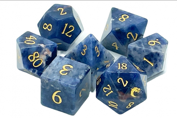 Old School RPG Dice Set: Gemstone - Bluestone (7)