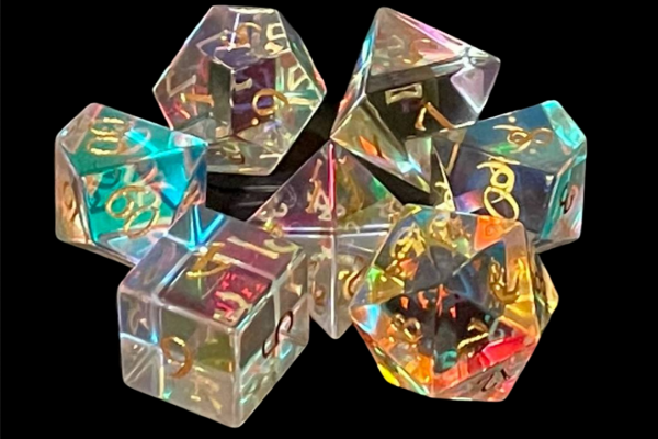 Old School RPG Dice Set: Gemstone -  Prismatic Dreams (7)