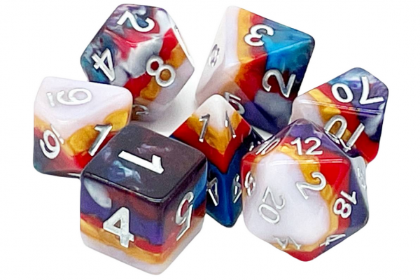 Old School RPG Dice Set: Gradients - American Hero (7)