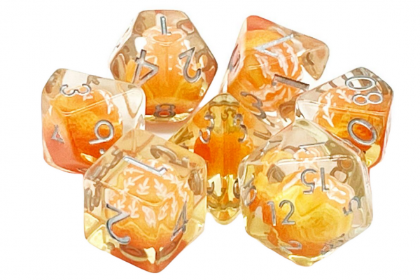 Old School RPG Dice Set: Infused - Orange Yum! (7)