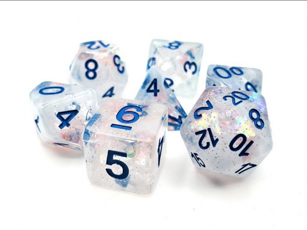 Old School RPG Dice Set: Infused - Snowy Day (7)