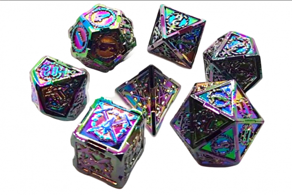 Old School RPG Metal Dice Set: Knights of the Round Table - Spectral (7)