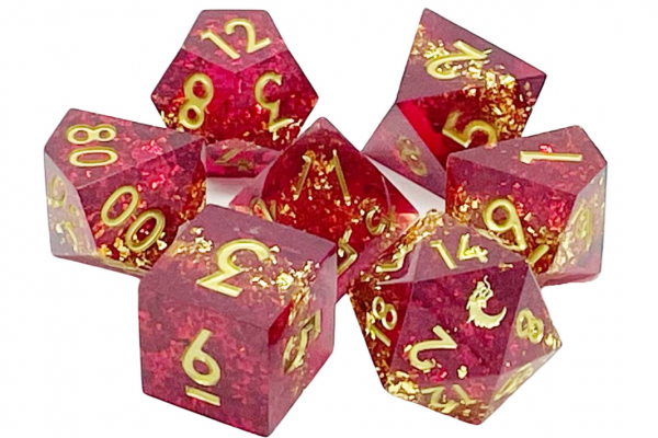 Old School RPG Dice Set: Sharp Edged Dice - Love & Passion (7)