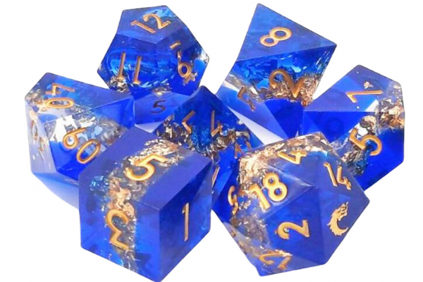 Old School RPG Dice Set: Sharp Edged Dice - Majestic Court (7)