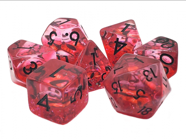 Old School RPG Dice Set: Infused - Dragon Eye Red (7)