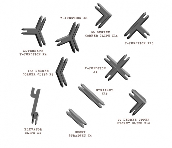 Battle Systems: Plastic Terrain Clips - Grey (2023)