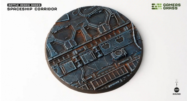 Battle Ready Bases: Spaceship Corridor Bases - Round 100mm (x1)