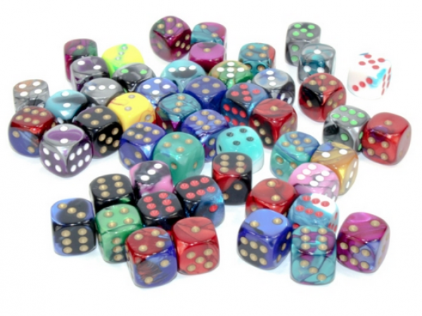 Chessex: Bag of 50 Assorted Loose Gemini 16mm Dice (v2)