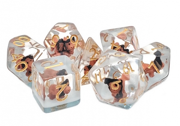 Old School RPG Dice Set: Animal Kingdom - Lion (7)