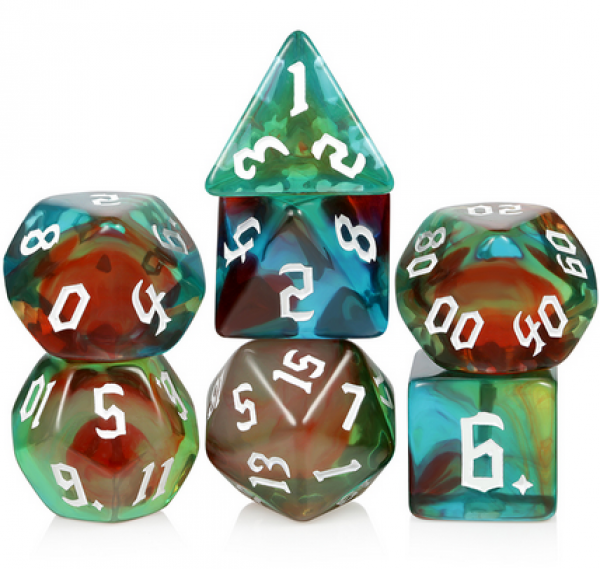 Dice Habit Acrylic Dice Set: Psychedelic (7pcs)