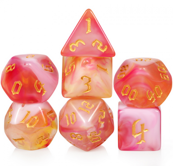 Dice Habit Acrylic Dice Set: Flamingo (7pcs)