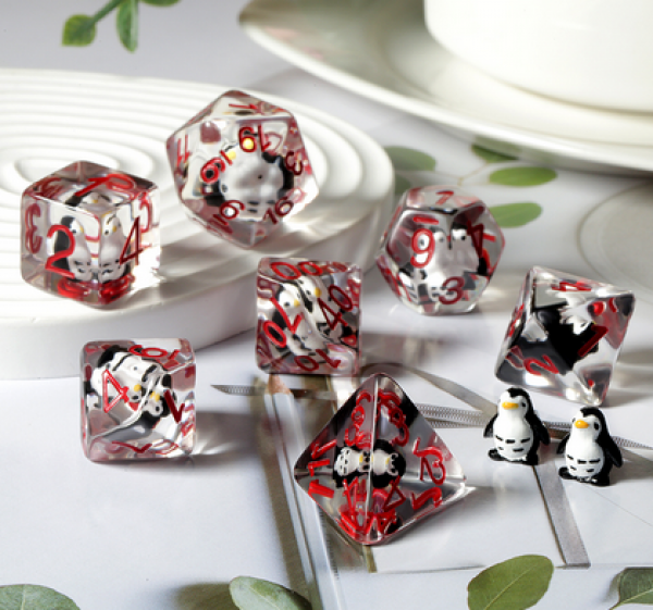 Dice Habit Resin Dice Set: Penguin (7pcs)