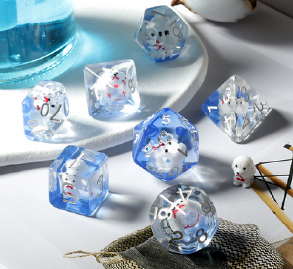Dice Habit Resin Dice Set: Poodle (7pcs)