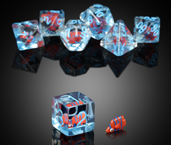 Dice Habit Resin Dice Set: Angelfish (7pcs)