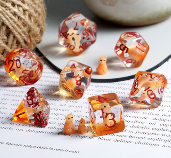 Dice Habit Resin Dice Set: Fox (7pcs)