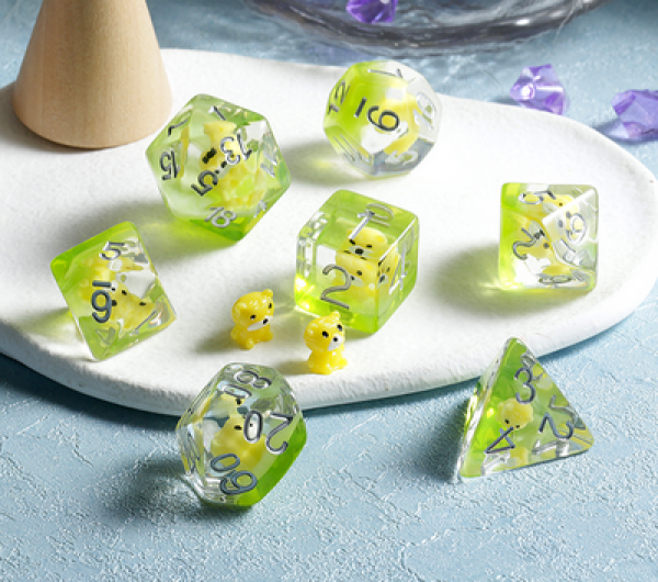 Dice Habit Resin Dice Set: Tiger (7pcs)