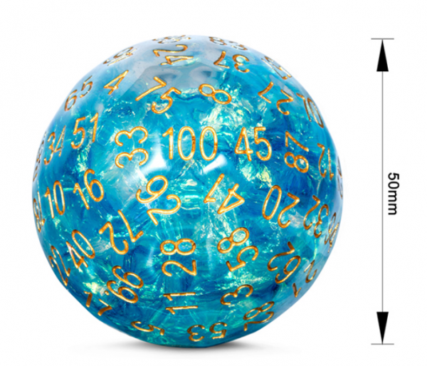 Dice Habit: 50mm D100 Dice - Aquatic (1)
