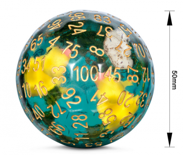 Dice Habit: 50mm D100 Dice - Duckling (1)