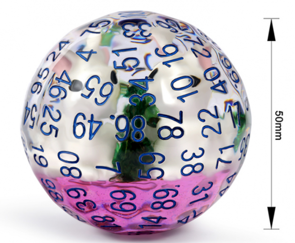 Dice Habit: 50mm D100 Dice - Rabbit (1)