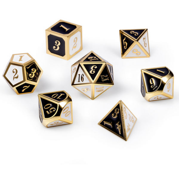 Dice Habit: Metal & Enamel Dice Set  - Chess (7pcs)