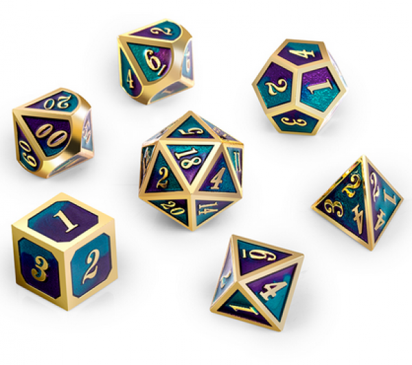 Dice Habit: Metal & Enamel Dice Set - Jester (7pcs)