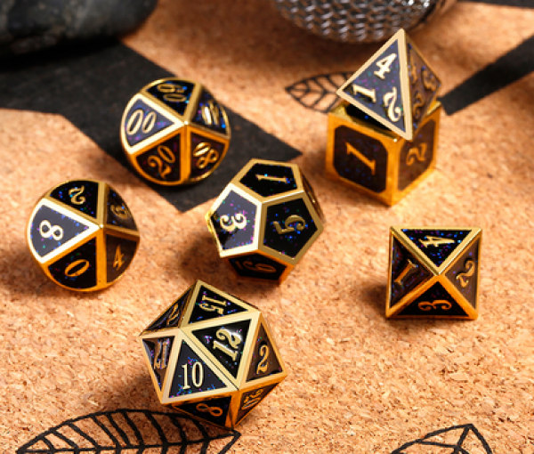 Dice Habit: Metal & Enamel Dice Set - Galaxy (7pcs)