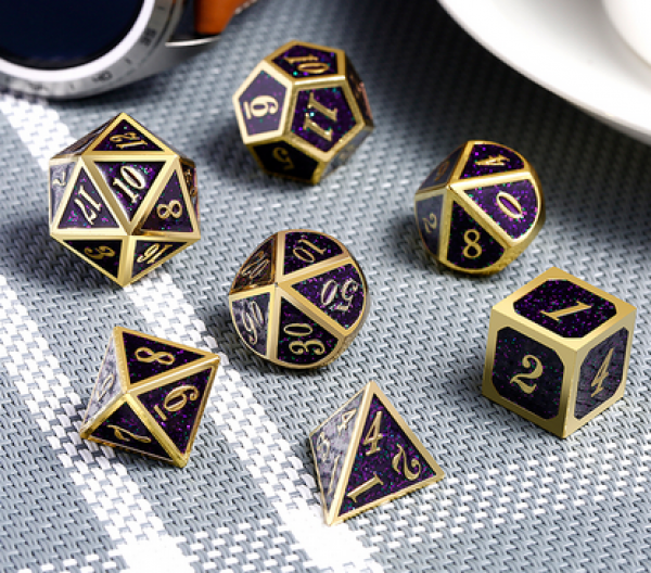 Dice Habit: Metal & Enamel Dice Set - Aurora (7pcs)