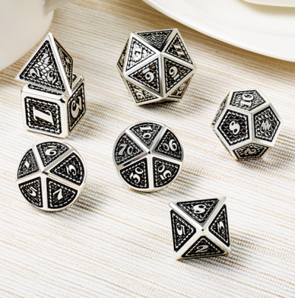 Dice Habit: Metal & Enamel Dice Set - Cowboy (7pcs)