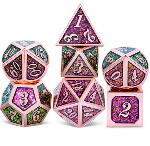 Dice Habit: Metal & Enamel Dice Set - Lizard (7pcs)