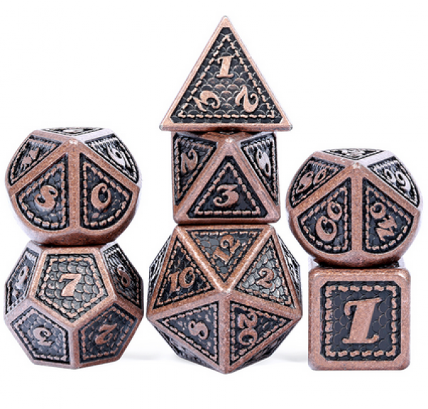 Dice Habit: Metal & Enamel Dice Set - New World (7pcs)