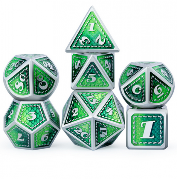 Dice Habit: Metal & Enamel Dice Set - Dragon (7pcs)