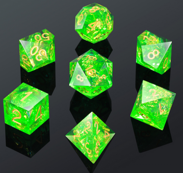 Dice Habit: Sharp Edge Dice Set - Kryptonite (7pcs)