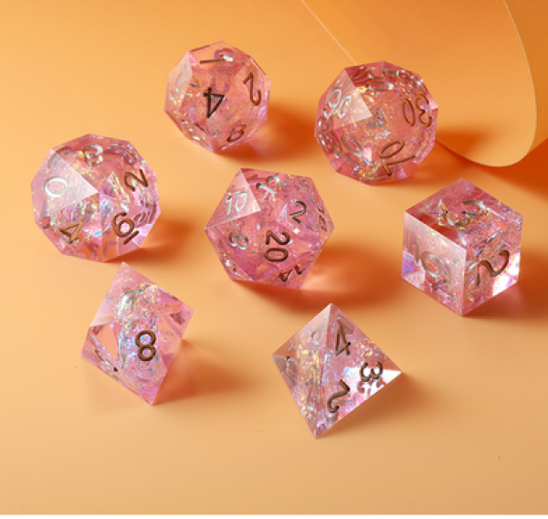 Dice Habit: Sharp Edge Dice Set - Roses (7pcs)