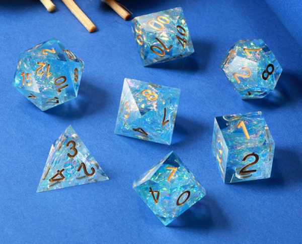 Dice Habit: Sharp Edge Dice Set - Topaz (7pcs)